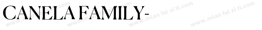 CANELA FAMILY字体转换